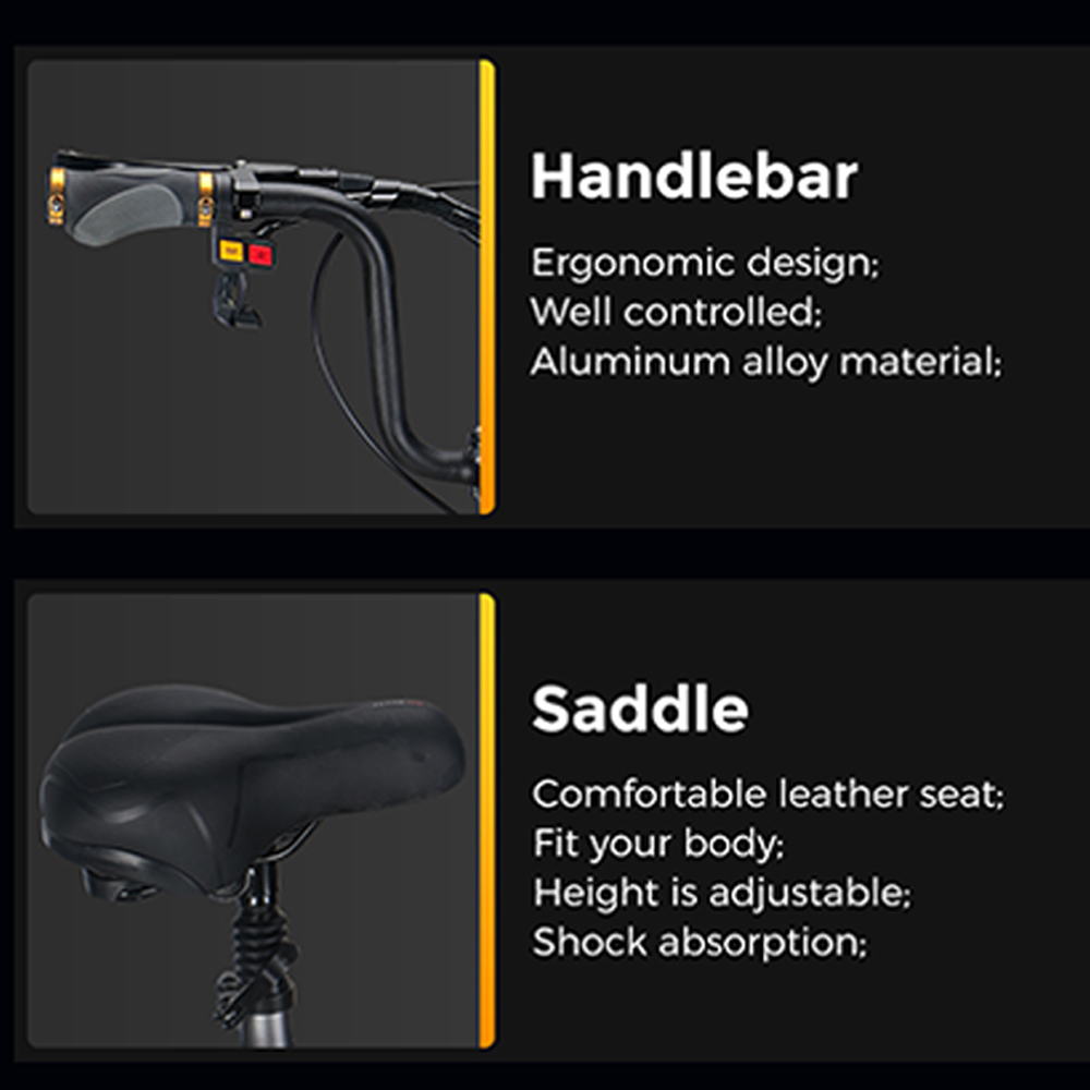 EU US Stock Three Wheel EBike Afreda S6 Electric Bicycle 48V 15.6AH Lithium Battery Folding Mountain Sports E-bike Disc Brakes · v2